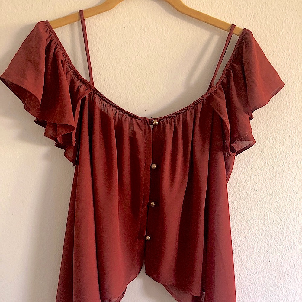 Off the shoulder top with tank straps